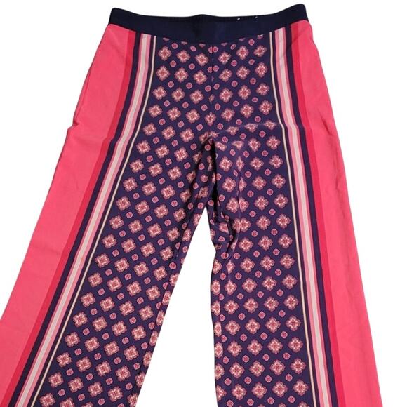 Charter Club Silky Bandana Print Wide Leg Lounge Pants Sz Medium Palazzo Yoga - Picture 2 of 6